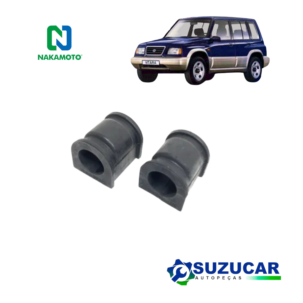  ( PAR ) Bucha da Barra Estabilizadora Vitara 1.6 8v / Vitara 1.6 16v / Vitara 2.0 v6 / Sidekick 1.6 16v (NAKAMOTO)