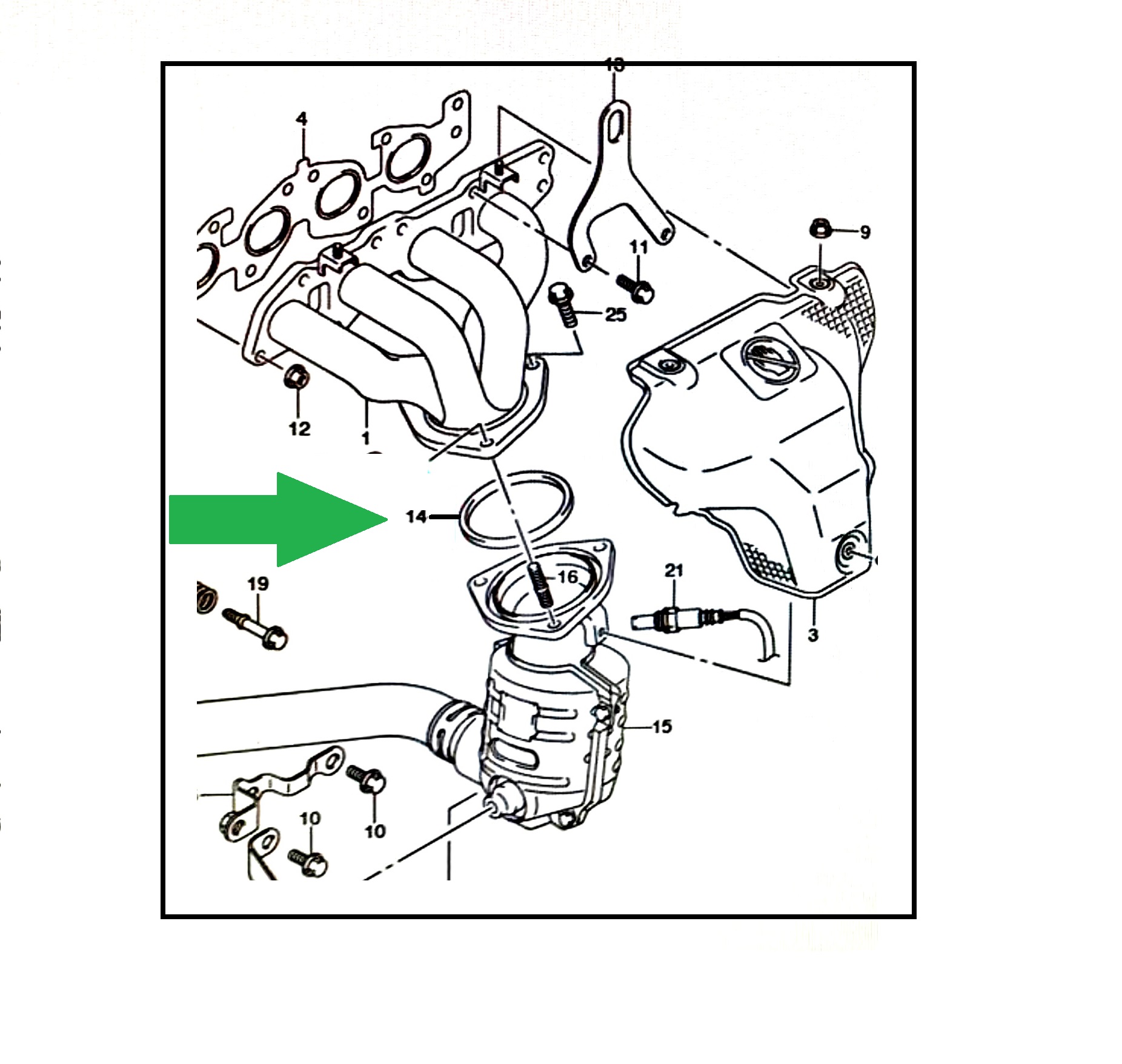 ANEL DO ESCAPAMENTO SX4 2.0 16V 
