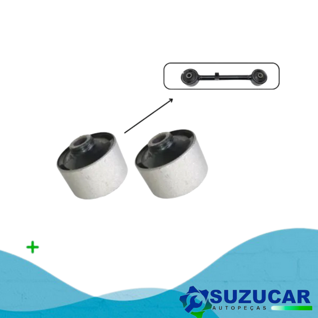 PAR BUCHA LINK SUSPENÇÃO TRASEIRA  SUPERIOR TRACKER TODOS ATÉ 2009 / GRAND VITARA TODOS ATÉ 2004