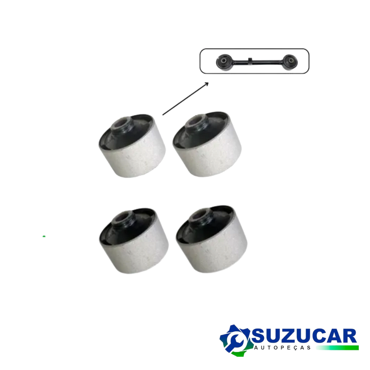 Jogo de Buchas LInk Superior da Suspenção Traseira Tracker Todas até 2009 / Grand Vitara Todas até 2004  (  VOCARGLE )