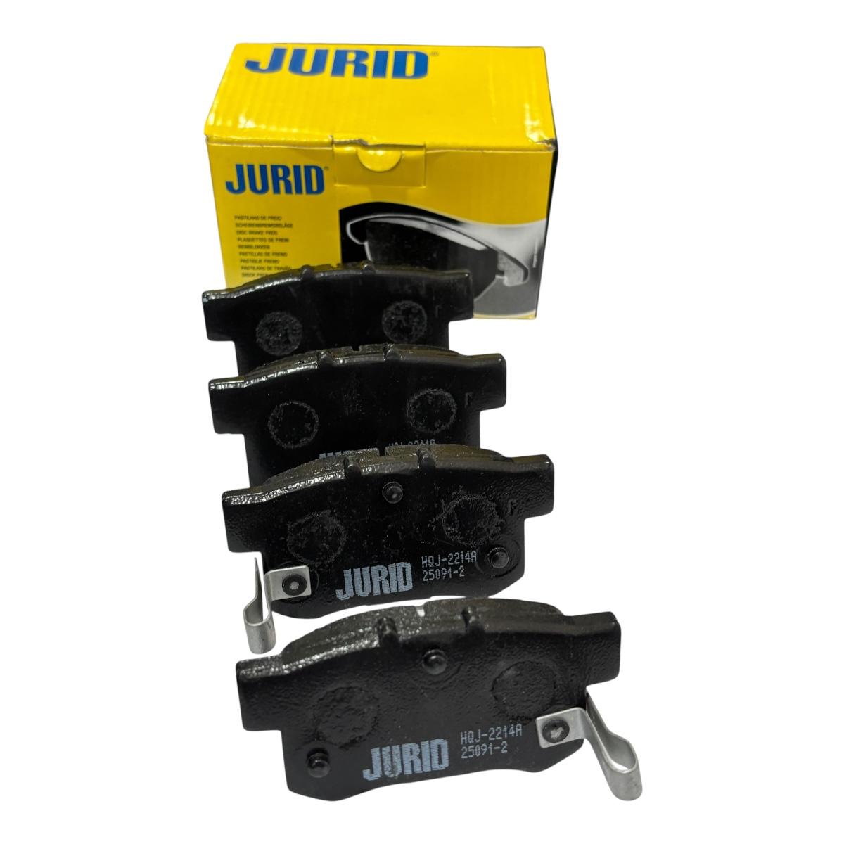 JG DE PASTILHA DE FREIO TRASEIRA SX-4 2.0 16V ATÉ 2015 ( JURID )