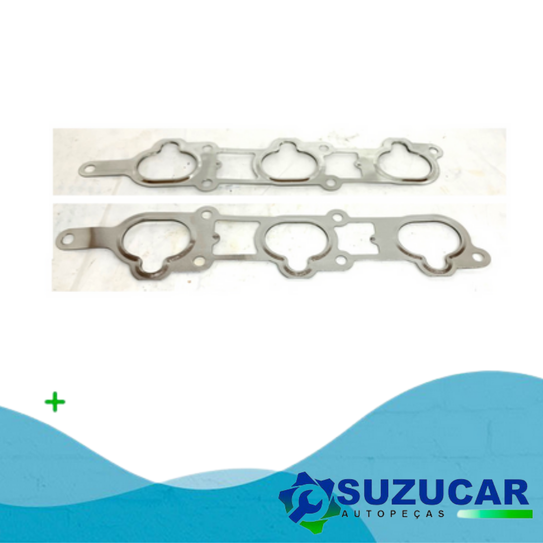 Junta Coletor Admissão  Suzuki VITARA V6 2.0 24V / GRAND VITARA 2.5 V6 / 2.7 V6 (JOGO )