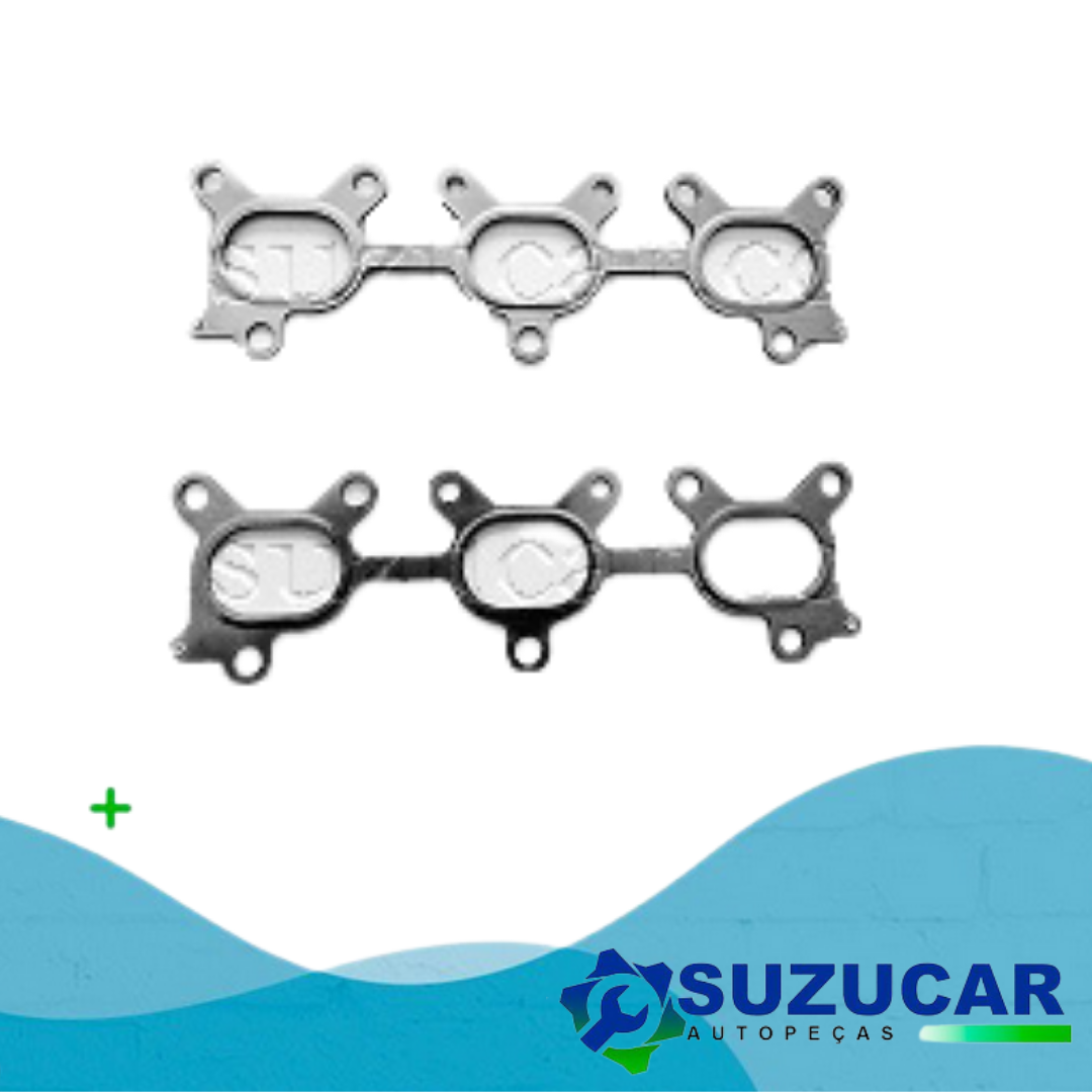 Junta Coletor Escapamento Suzuki VITARA V6 2.0 24V / GRAND VITARA 2.5 /2.7  V6 ( JOGO )