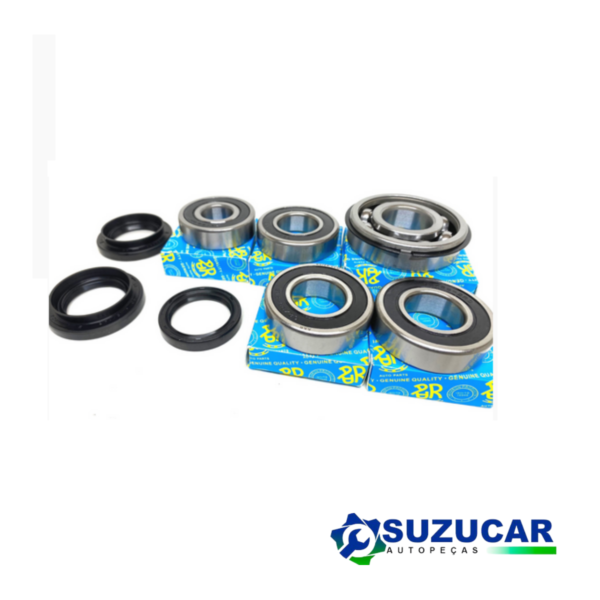 KIT ROLAMENTO DA CAIXA C/RETENTORES 4X4 SAMURAI 1.3 8V ATÉ 1995