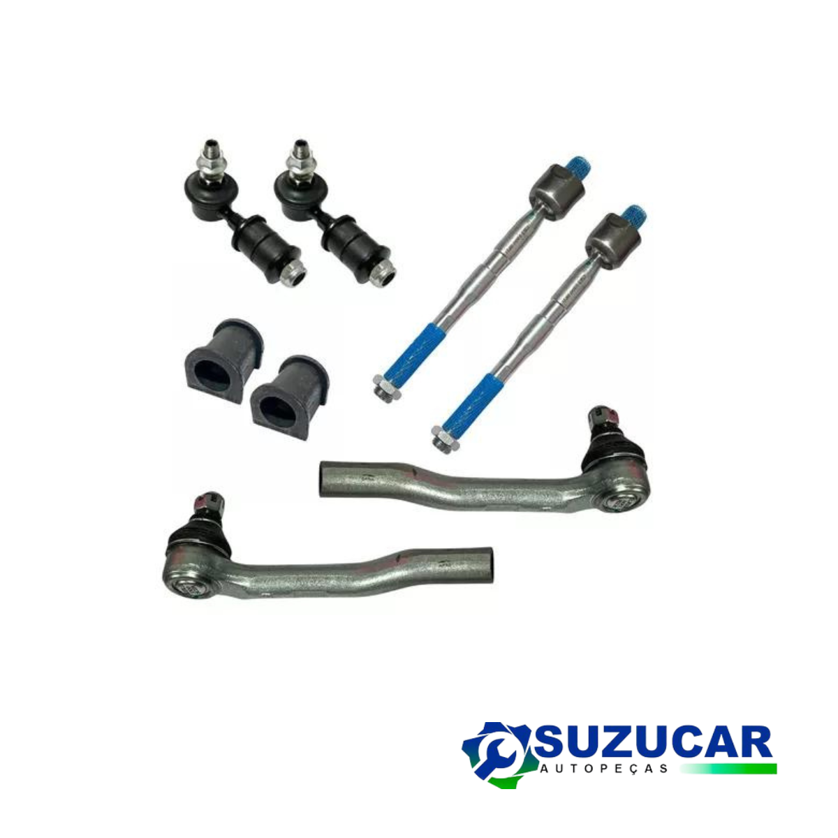 Kit Terminal Direção + Barra Estabilizadora Tracker 2.0 Completo