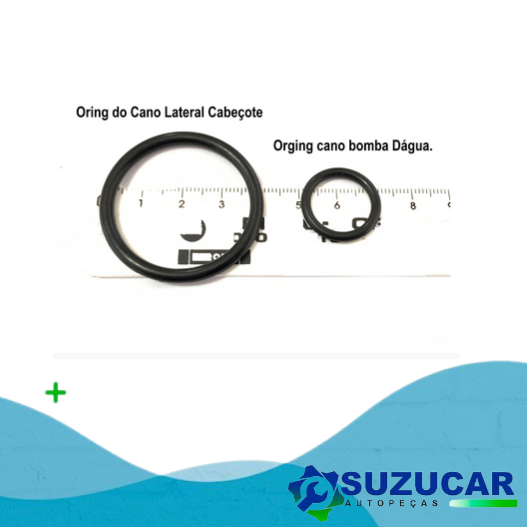 Oring do Cano de agua + Cano da Bomba TRACKER 2.0 16V GASOLINA / GRAND VITARA 2.0 16V  ATÉ 2004 (lateral Cabeçote + Bomba)